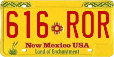 NM license plate 616ROR