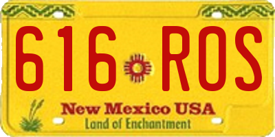 NM license plate 616ROS