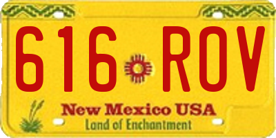 NM license plate 616ROV