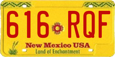 NM license plate 616RQF