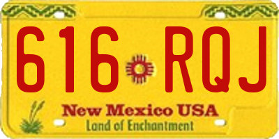 NM license plate 616RQJ