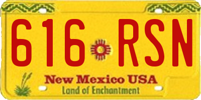 NM license plate 616RSN