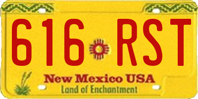 NM license plate 616RST