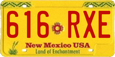 NM license plate 616RXE