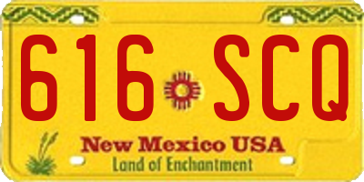 NM license plate 616SCQ