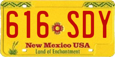NM license plate 616SDY