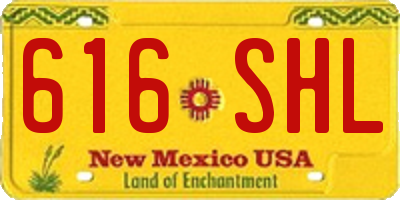 NM license plate 616SHL