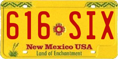 NM license plate 616SIX