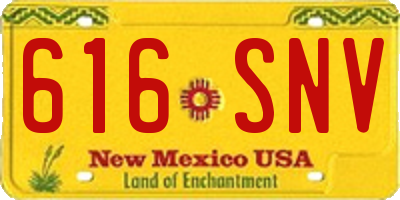 NM license plate 616SNV