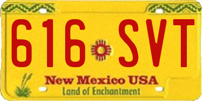 NM license plate 616SVT