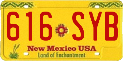 NM license plate 616SYB
