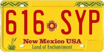 NM license plate 616SYP