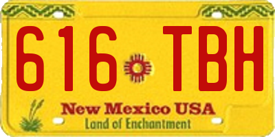 NM license plate 616TBH