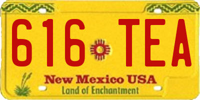 NM license plate 616TEA