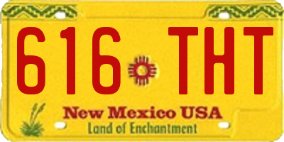 NM license plate 616THT
