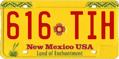 NM license plate 616TIH
