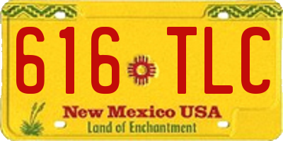 NM license plate 616TLC