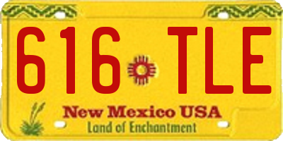 NM license plate 616TLE