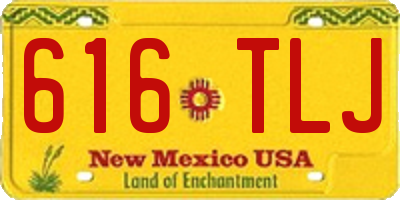 NM license plate 616TLJ