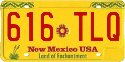 NM license plate 616TLQ