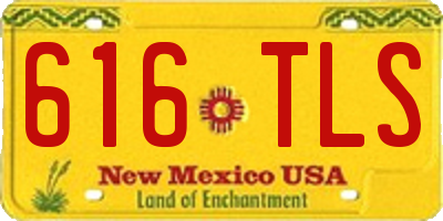 NM license plate 616TLS