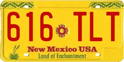 NM license plate 616TLT