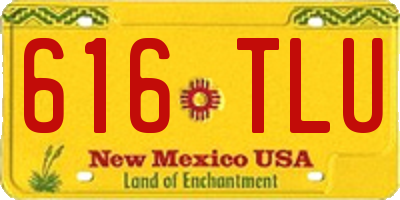 NM license plate 616TLU