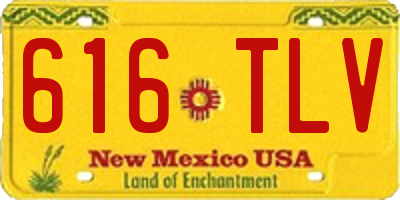 NM license plate 616TLV