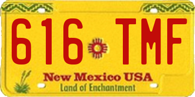 NM license plate 616TMF