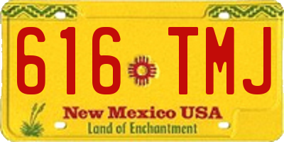 NM license plate 616TMJ