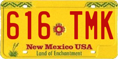 NM license plate 616TMK