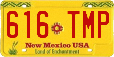 NM license plate 616TMP