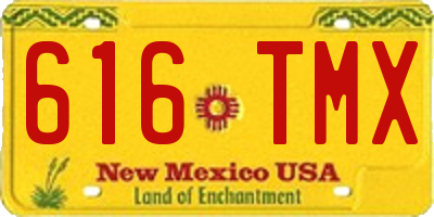 NM license plate 616TMX