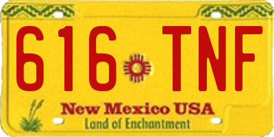 NM license plate 616TNF