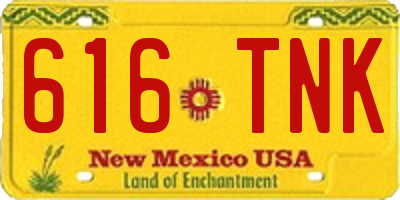 NM license plate 616TNK