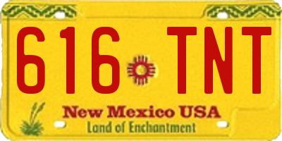 NM license plate 616TNT