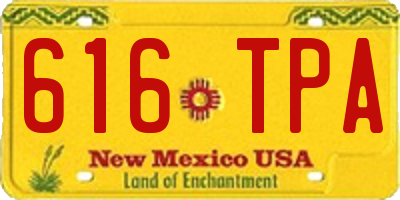 NM license plate 616TPA