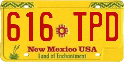 NM license plate 616TPD