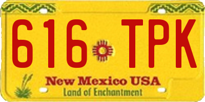 NM license plate 616TPK