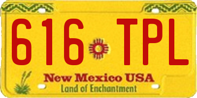 NM license plate 616TPL