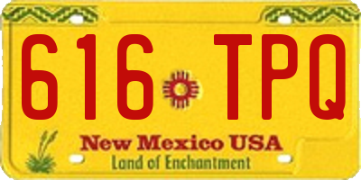 NM license plate 616TPQ