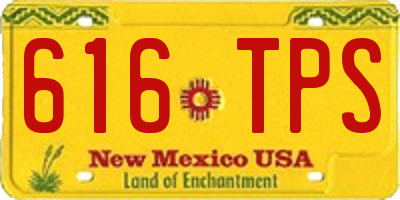 NM license plate 616TPS