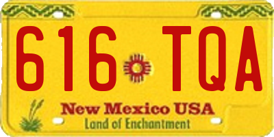 NM license plate 616TQA