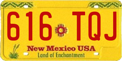 NM license plate 616TQJ