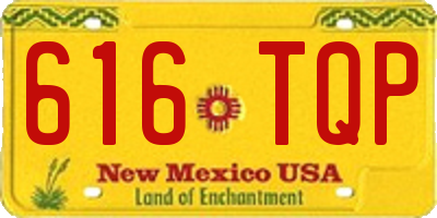 NM license plate 616TQP