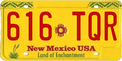 NM license plate 616TQR