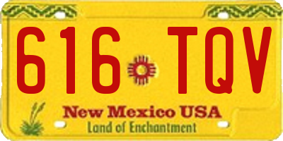 NM license plate 616TQV