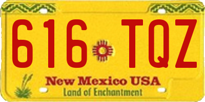 NM license plate 616TQZ