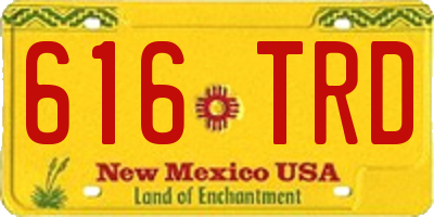 NM license plate 616TRD