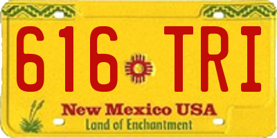 NM license plate 616TRI